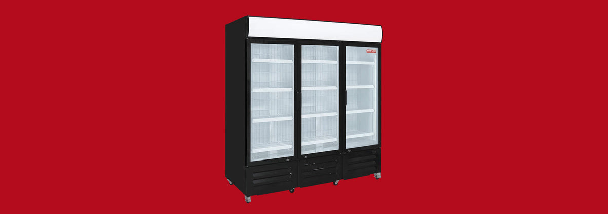Réfrigérateur commercial New Air à trois portes vitrées