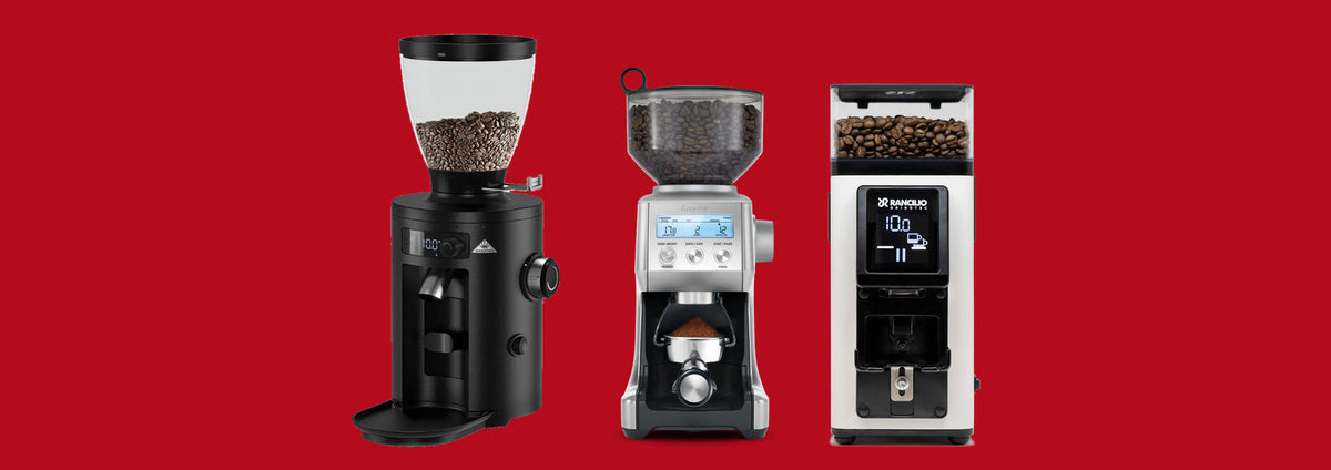 Moulins à café Mahlkönig X54, Breville Smart Grinder Pro et Rancilio Stile