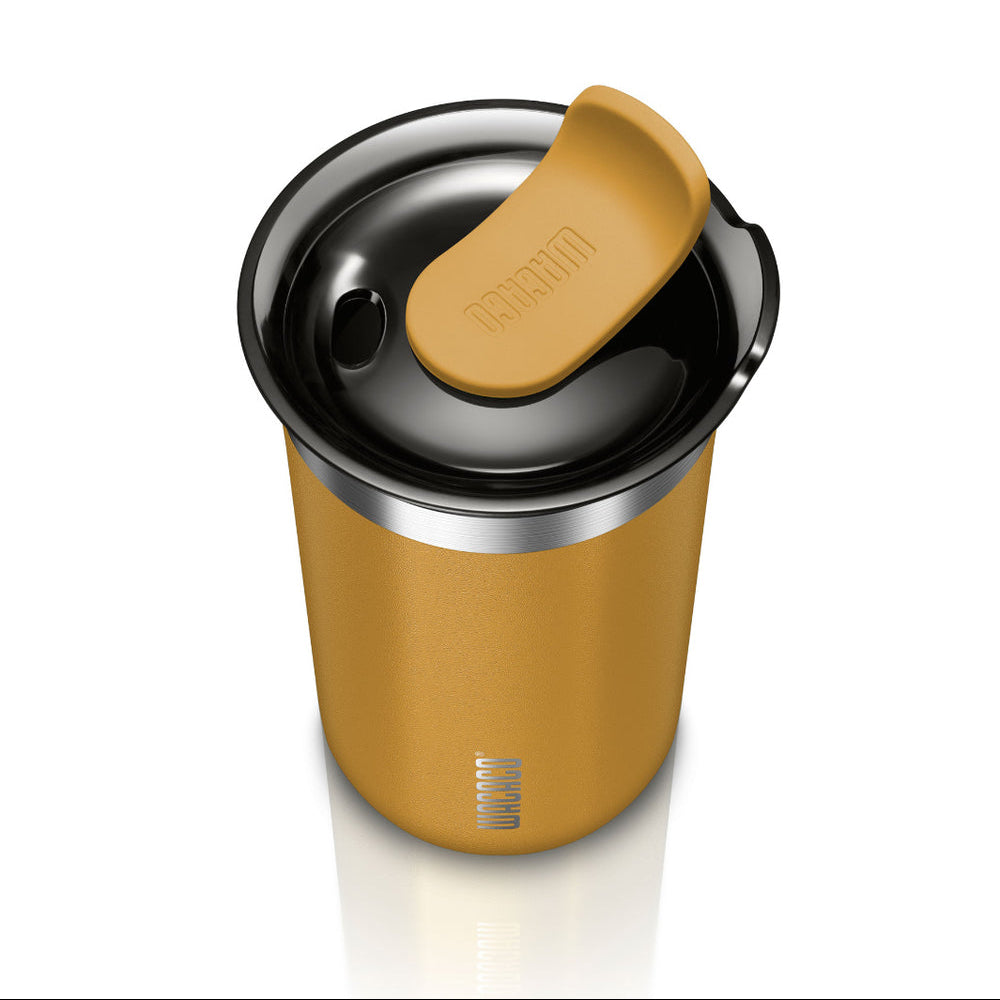WACACO Octaroma Lungo 300 ml: Stainless Steel Insulated Travel Mug, Leak-Proof Lid