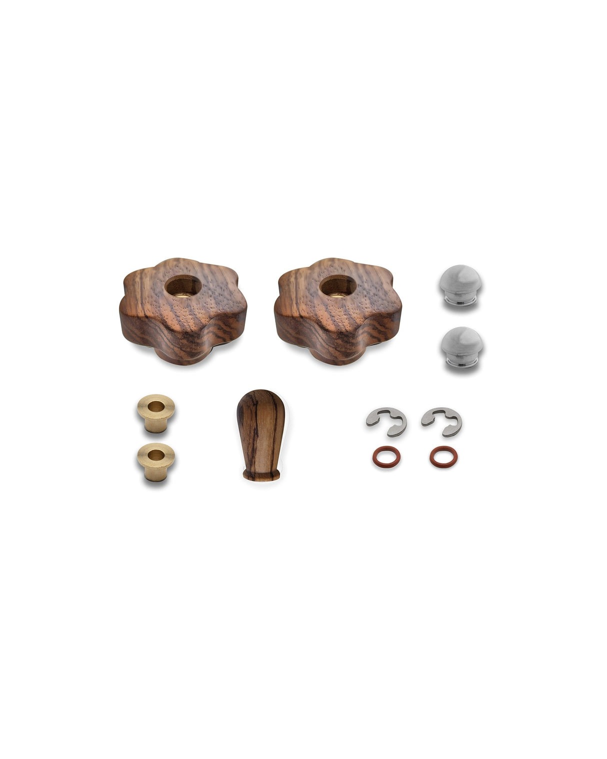 Lelit Zebra Wood Knob and Lever Set for Mara