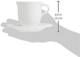 DeLonghi - Lot de 2 tasses à cappuccino et soucoupes en porcelaine blanche (270 ml)