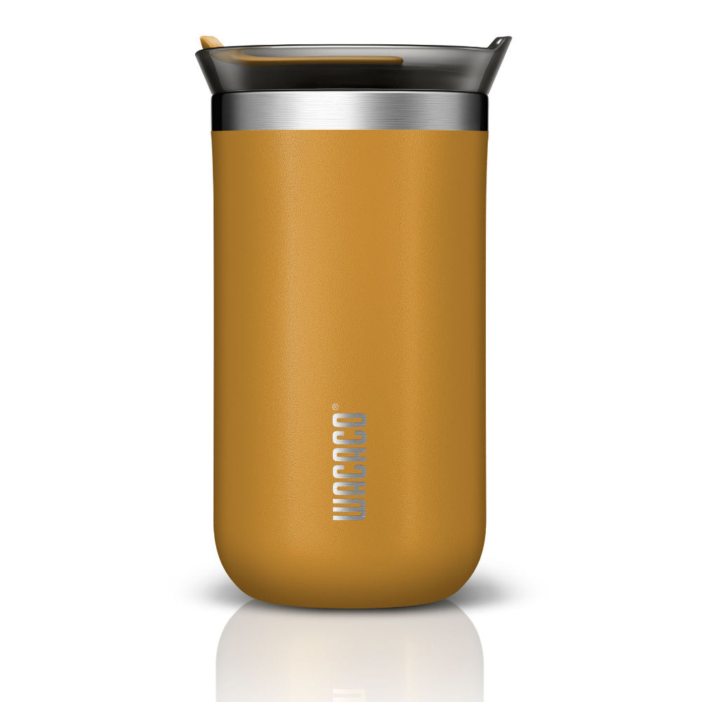 WACACO Octaroma Lungo 300 ml: Stainless Steel Insulated Travel Mug, Leak-Proof Lid