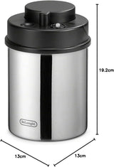 DeLonghi -Boîte à café sous vide en acier inoxydable (500 g)