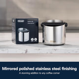 DeLonghi - Large Stainless Steel Grounds Container