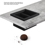 Padolli - Bac à marc avec chute pour comptoir en acier noir