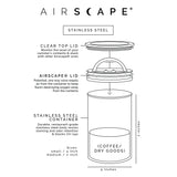 Ursae x Airscape 64 oz (4 lbs) Vacuum Coffee Container