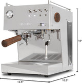 Ascaso Duo PID Versatile Inox/Wood: Dual Thermoblock Home Espresso Machine, ESE Pod Compatible, 58mm, 15 Amp (OPEN BOX)
