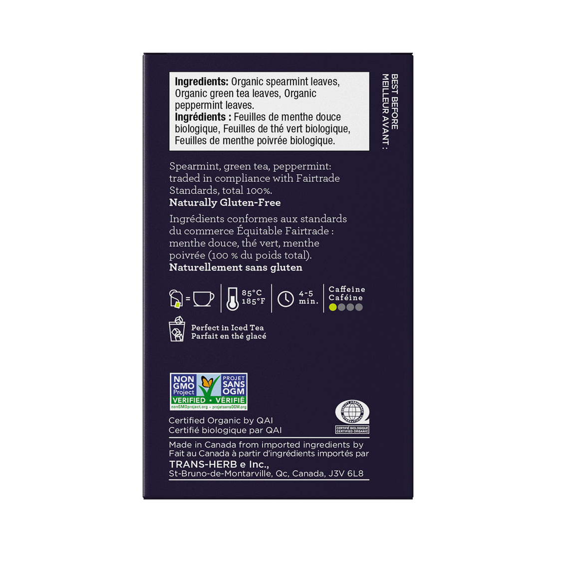 Four O'clock - Thé vert à la menthe biologique & équitable (16 sachets)