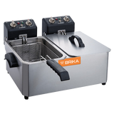 Brika - Friteuse de comptoir électrique, double bassin