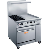 Brika - Cuisinière au gaz avec ronds et plaque