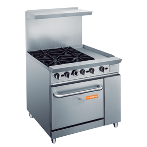 Brika - Cuisinière au gaz avec ronds et plaque