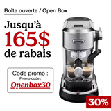 DeLonghi Dedica Maestro Plus : machine à espresso manuelle, buse vapeur Auto LatteArt, pompe 15 bars (boîte ouverte)