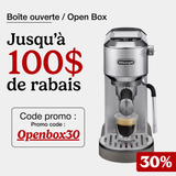 De'Longhi Dedica Duo EC890 : machine à espresso manuelle compacte, buse vapeur My LatteArt, Cold Brew intégré (boîte ouverte)