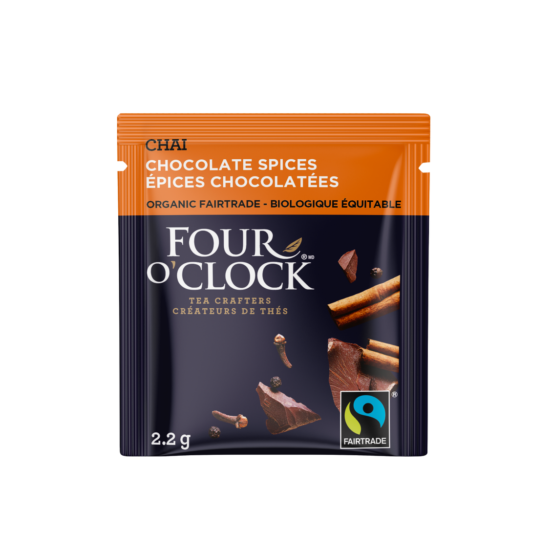 Four O'Clock - Thé chai épices chocolatées biologique & équitable (16 sachets)