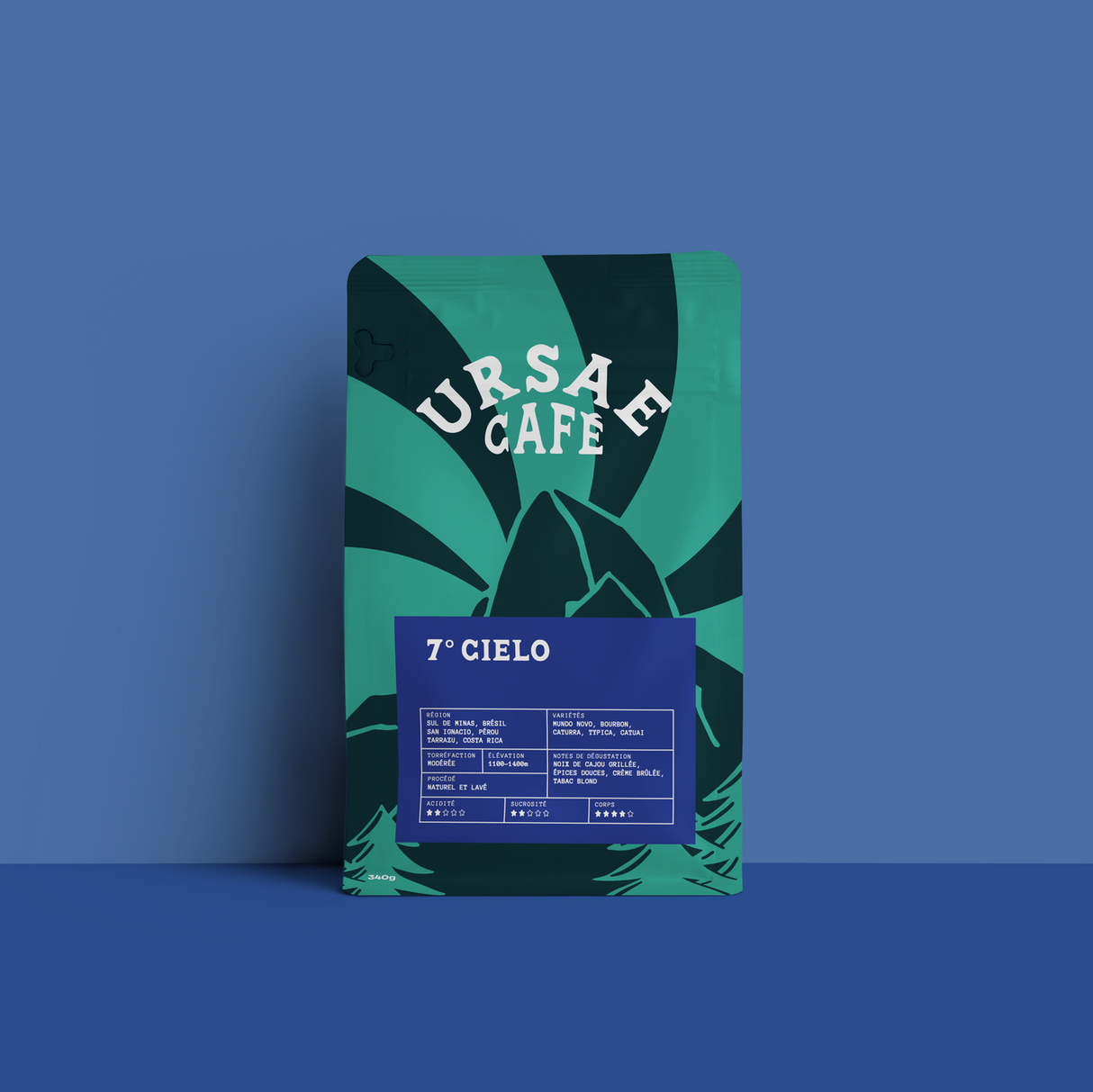 Ursae 7° Cielo — Whole Bean Coffee, Medium-Dark Roast, Brazil, Peru & Costa Rica