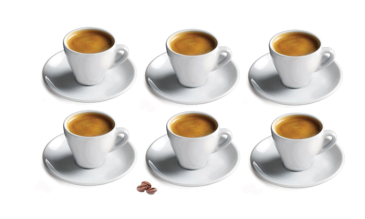 Cuisinox set of 6 espresso cups with saucers