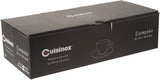 Cuisinox set of 6 espresso cups with saucers
