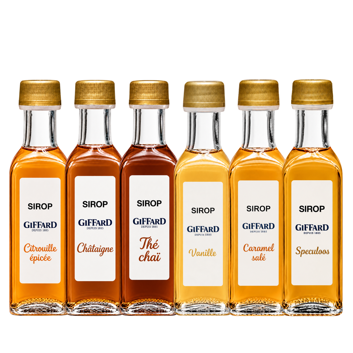 Giffard Discovery Gift Set: 6 Fall Flavor Syrups, 100 ml Format