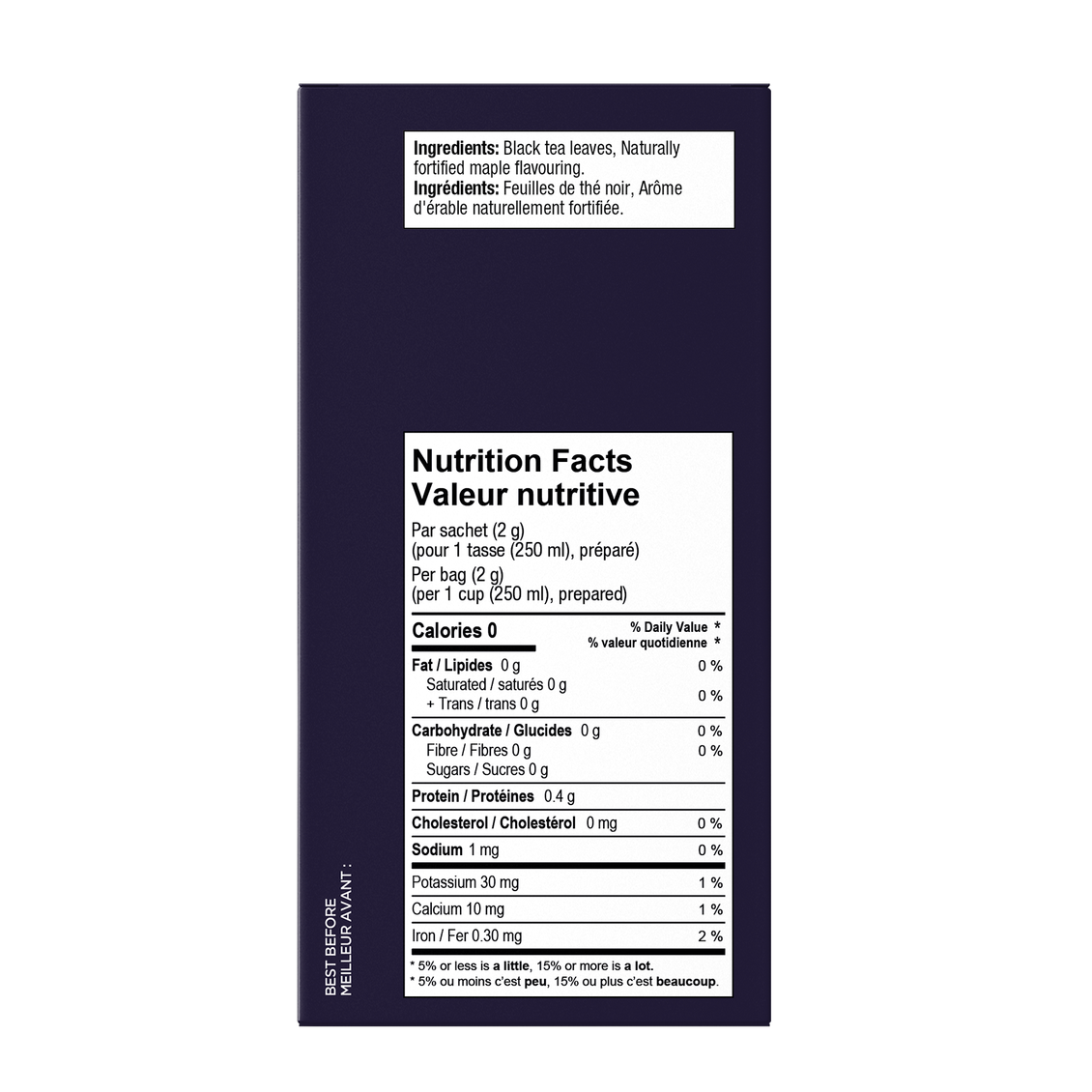 Four O'Clock - Thé noir à l’érable (20 sachets)