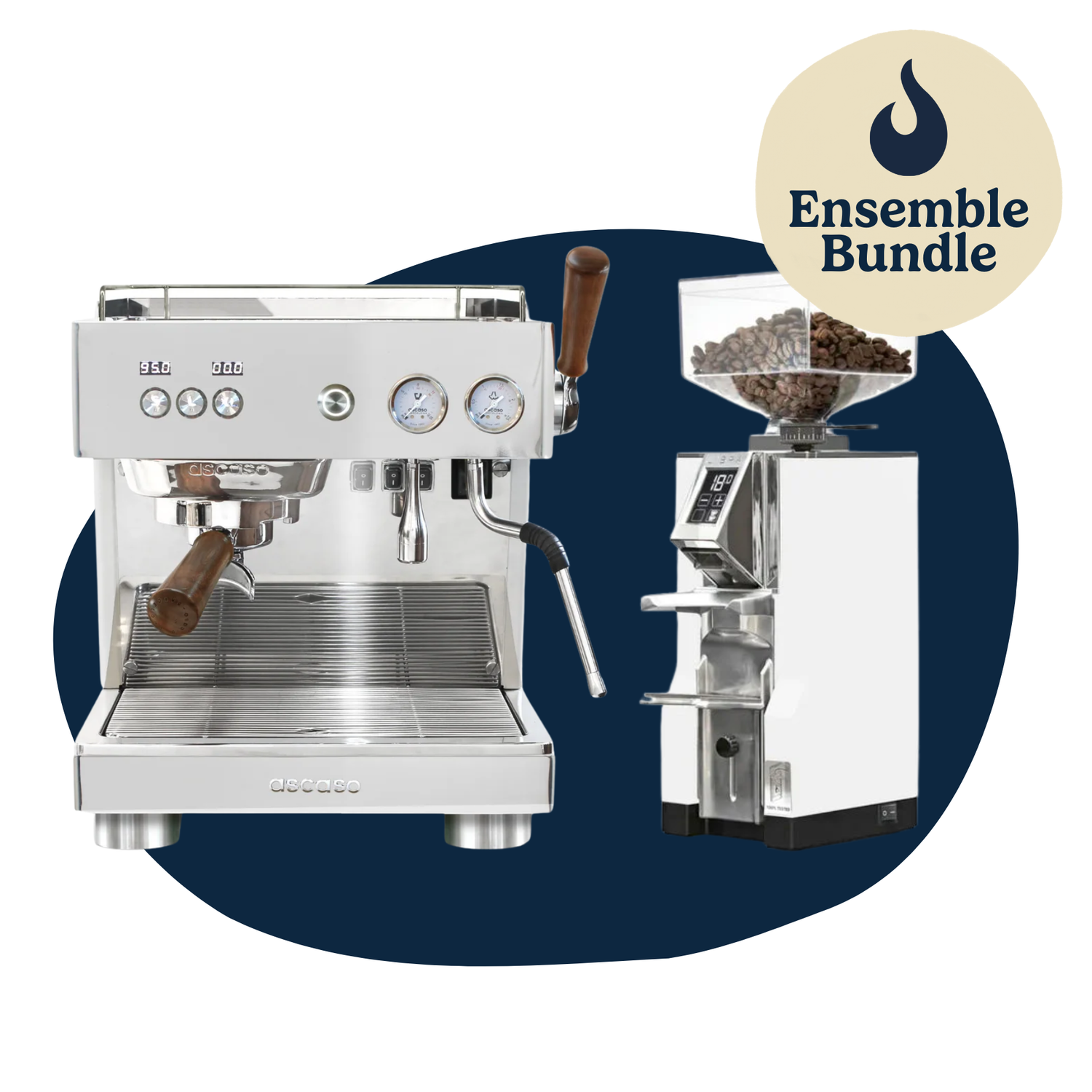 Bundle Ascaso Baby T Plus White & Eureka Mignon Libra 55 White