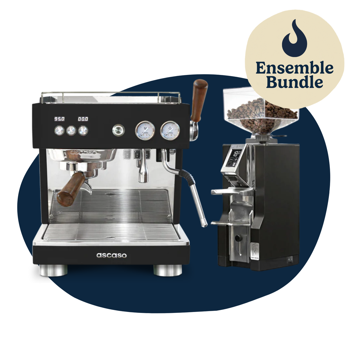 Bundle Ascaso Baby T Plus Black & Eureka Mignon Libra 55 Black