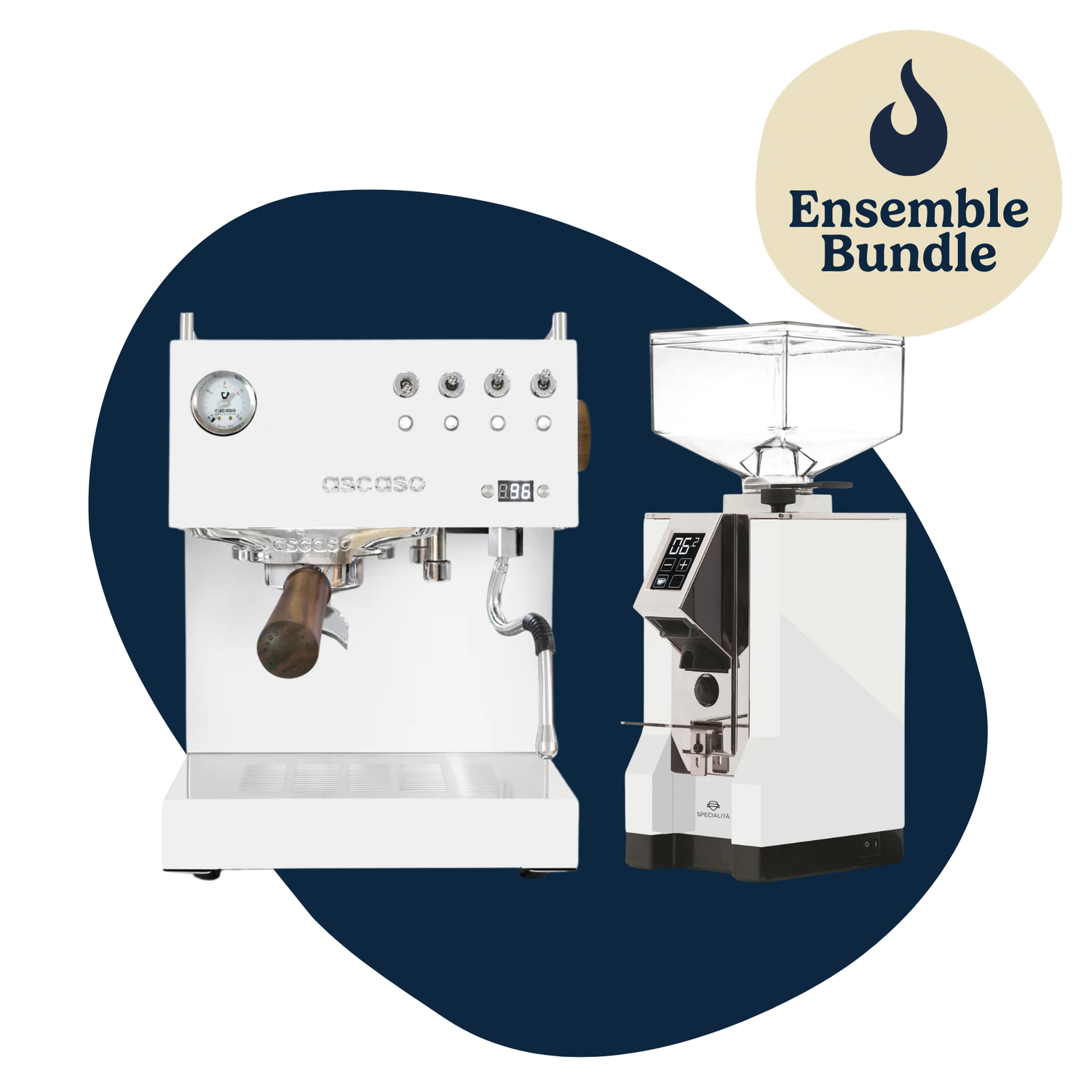 Bundle Ascaso Steel DUO PID White & Eureka Specialita 55 White