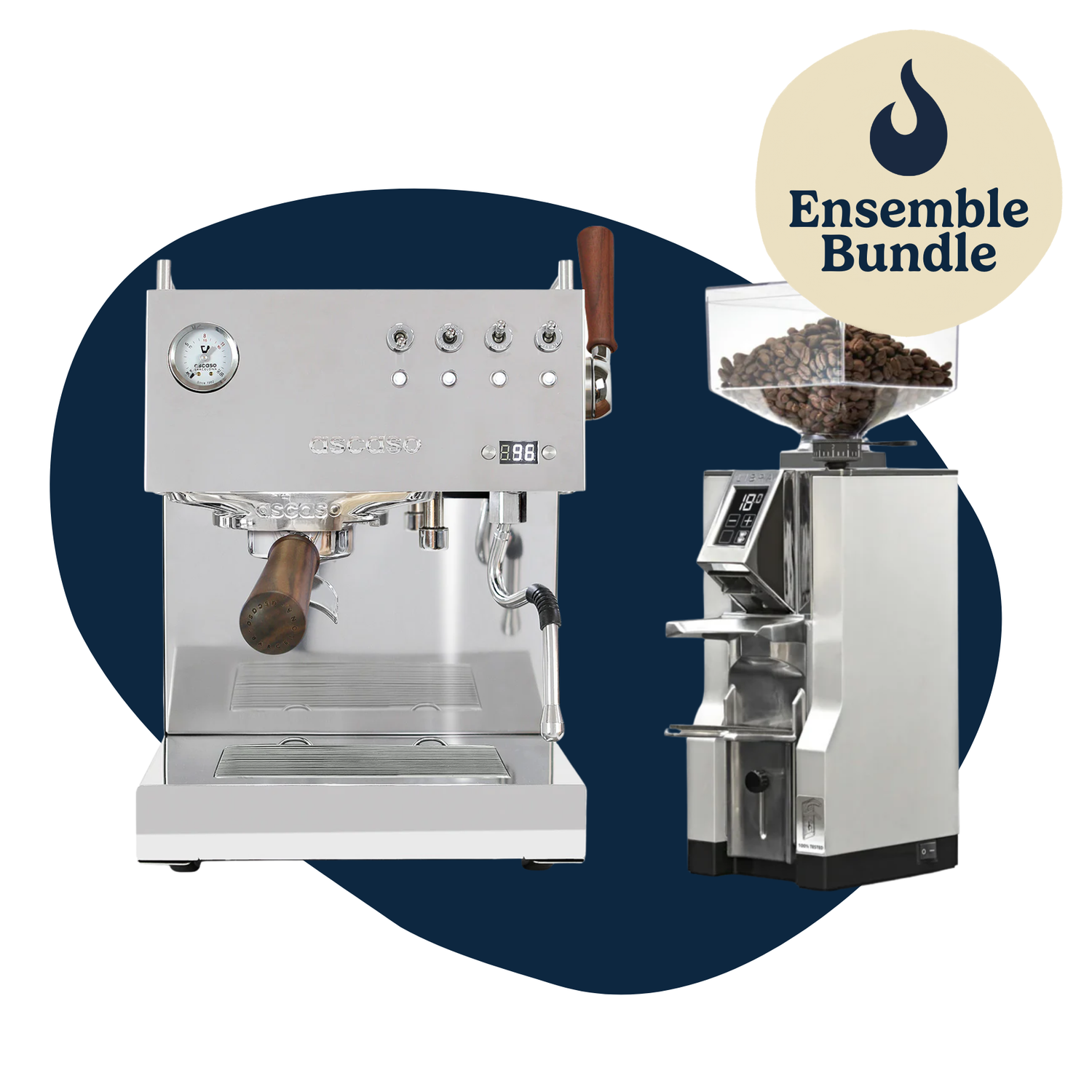 Bundle Ascaso Steel DUO Plus Chrome & Eureka Mignon Libra 55 Chrome