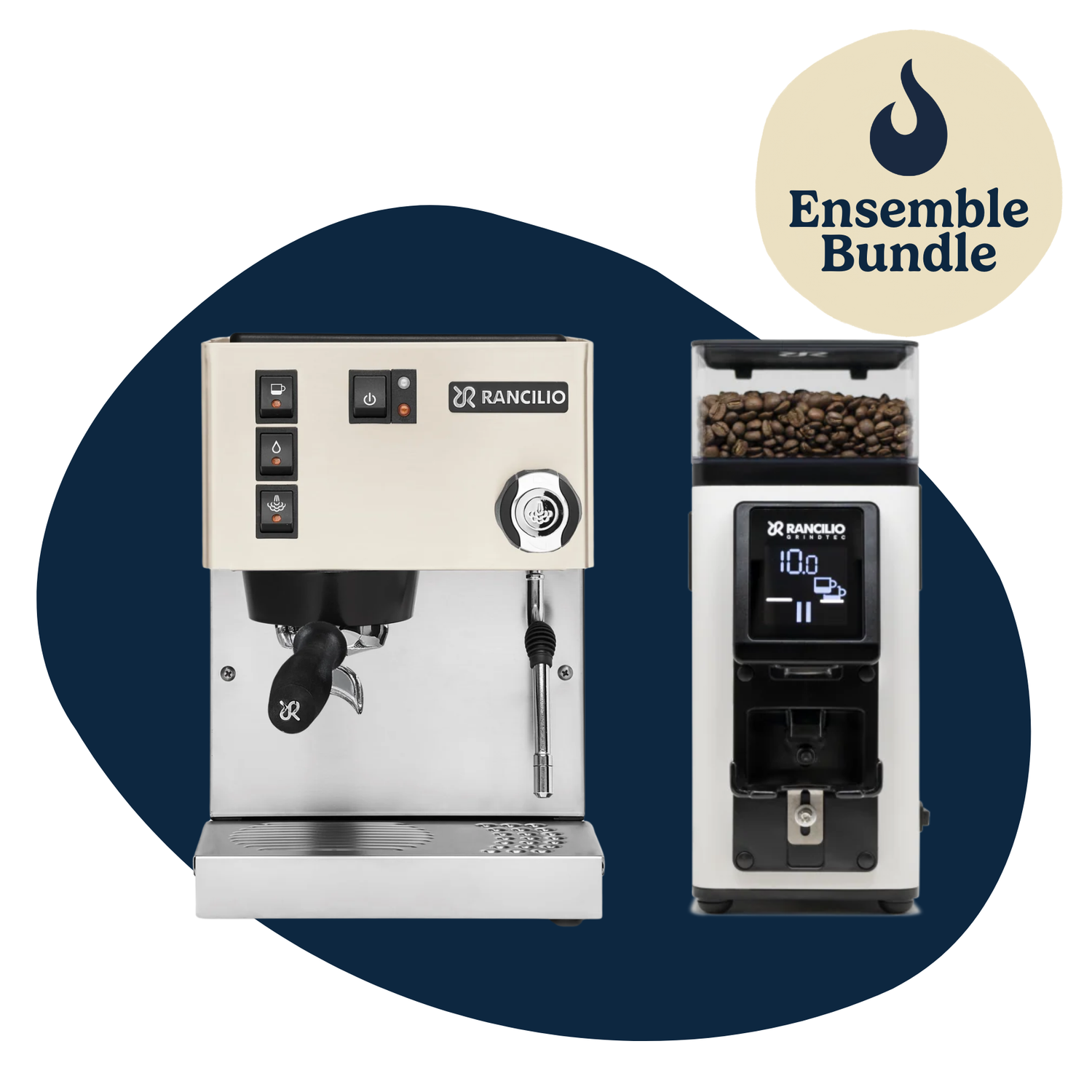 Bundle Rancilio Silvia V6 White & Rancilio Stile White