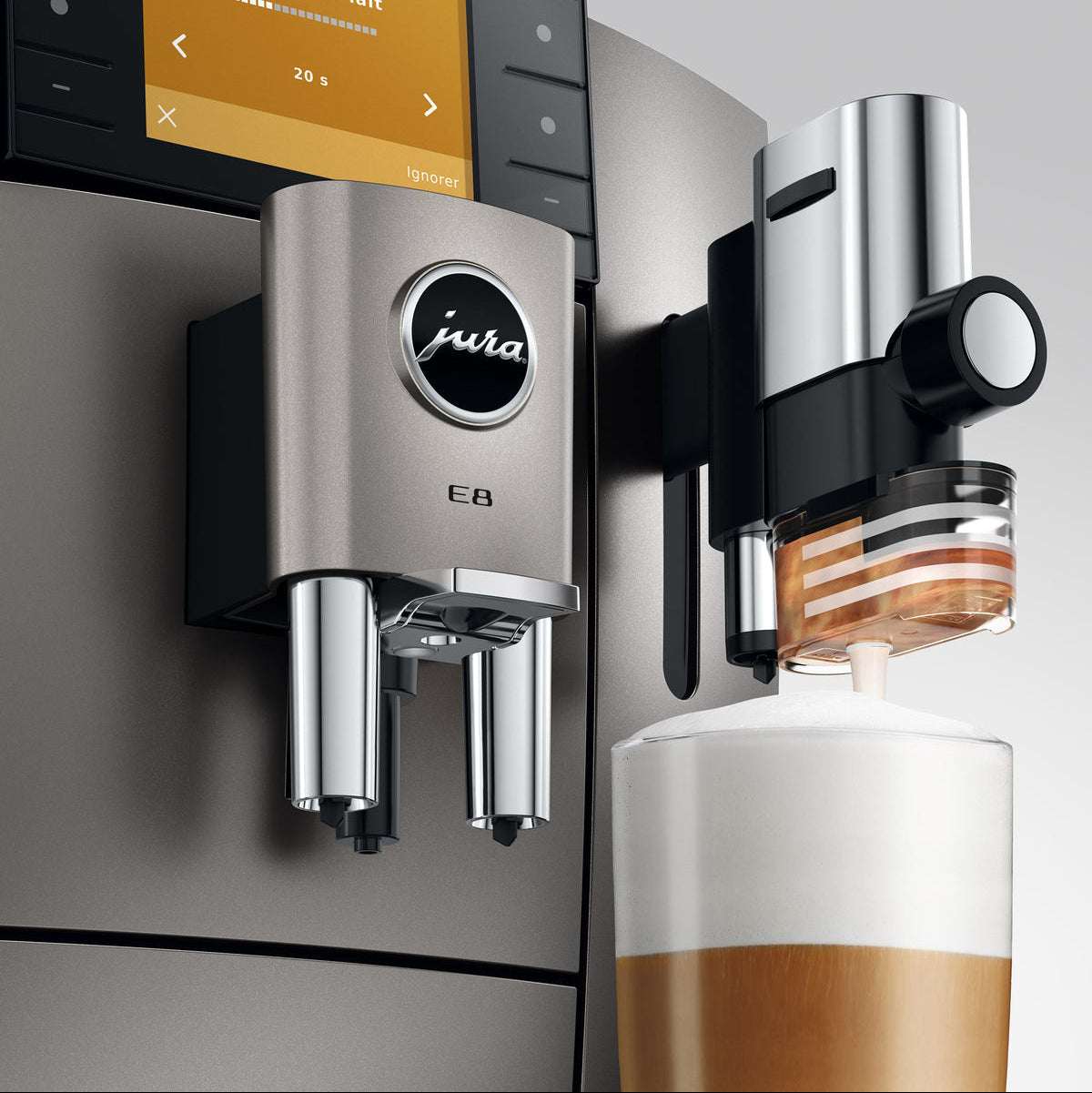 JURA E8 (5th Generation): Automatic Espresso Machine, P.A.G.2 Grinder, 27 Specialties
