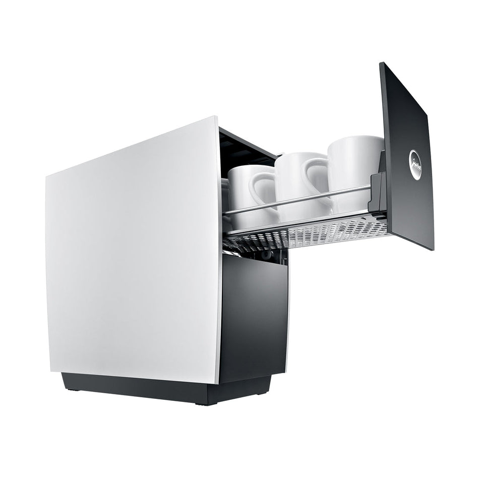 JURA Chauffe-tasses à 2 tiroirs : tasses à 55 °C, mise en marche programmable