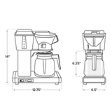 Moccamaster KB — Cafetière filtre certifiée SCA, carafe en verre, arrêt manuel, 1,25 L (10 tasses)