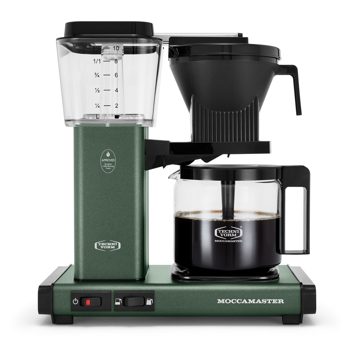 Moccamaster KBGV — Cafetière filtre certifiée SCA, carafe en verre, arrêt automatique, 1,25 L (10 tasses)