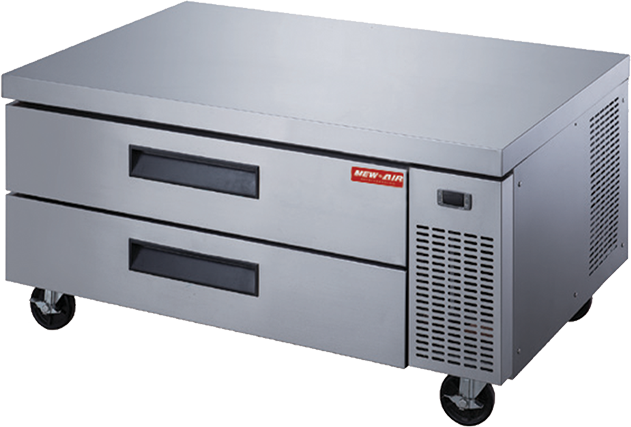 New Air - Base réfrigérée 60" en inox 2 tiroirs