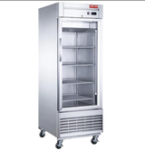 New Air - Réfrigérateur en Inox avec porte vitrée 28 po