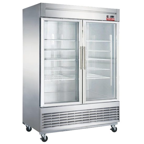 New Air - Congélateur 2 portes vitrées et acier Inoxydable NSGF-55-H 41.73 P3 (2 portes)