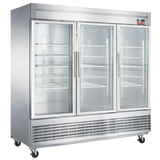 New Air - Réfrigérateur en Inox avec 3 portes vitrées 83 po