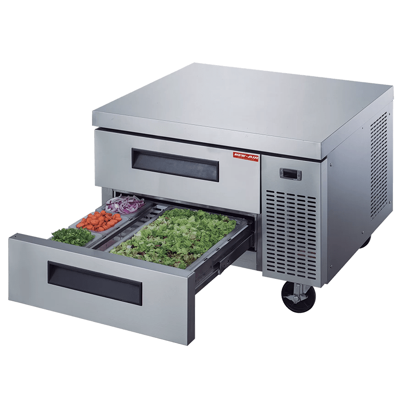 New Air - Base réfrigérée 60" en inox 2 tiroirs