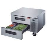 New Air - Base réfrigérée 60" en inox 2 tiroirs