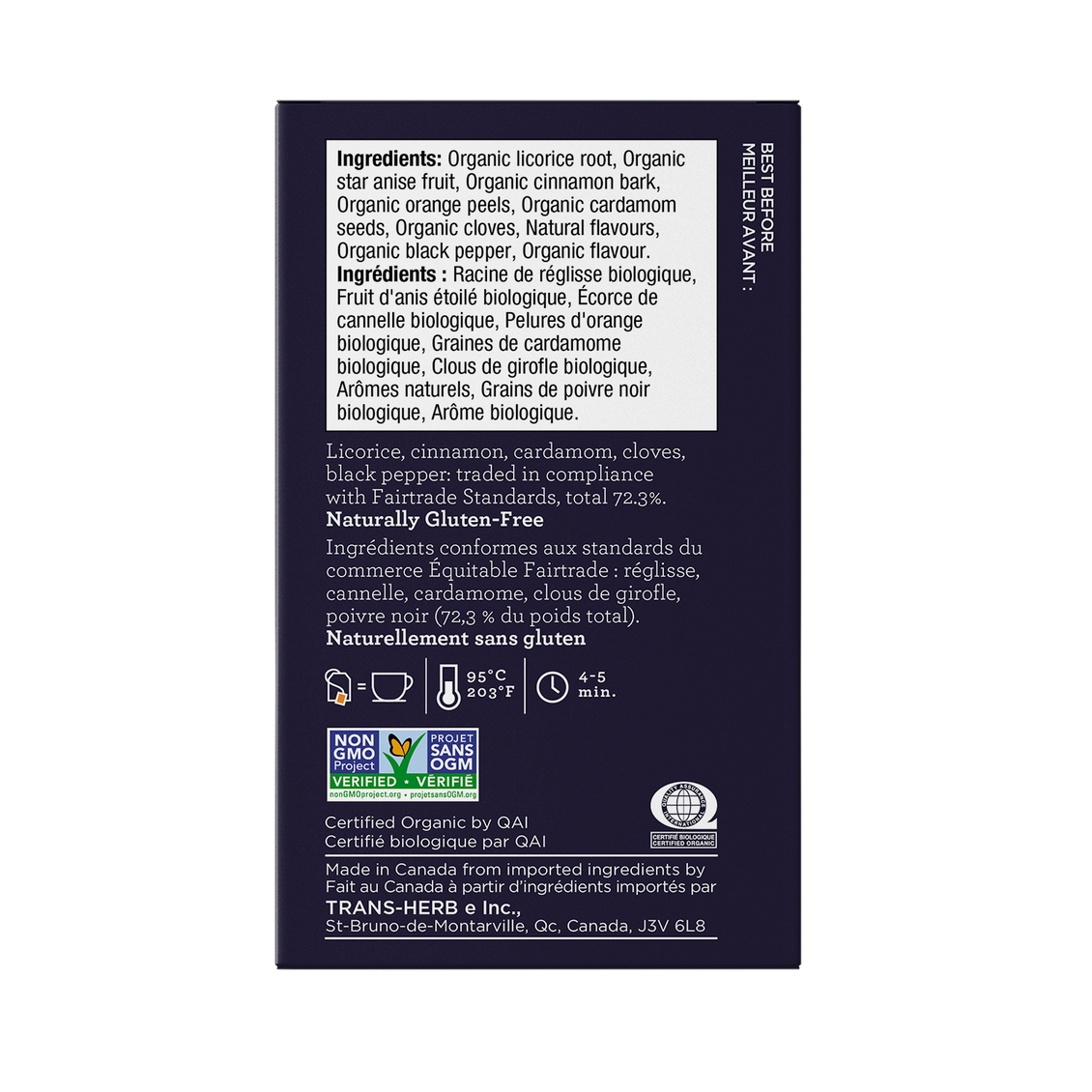 Four O'Clock - Tisane chai réglisse épicée biologique & équitable (16 sachets)