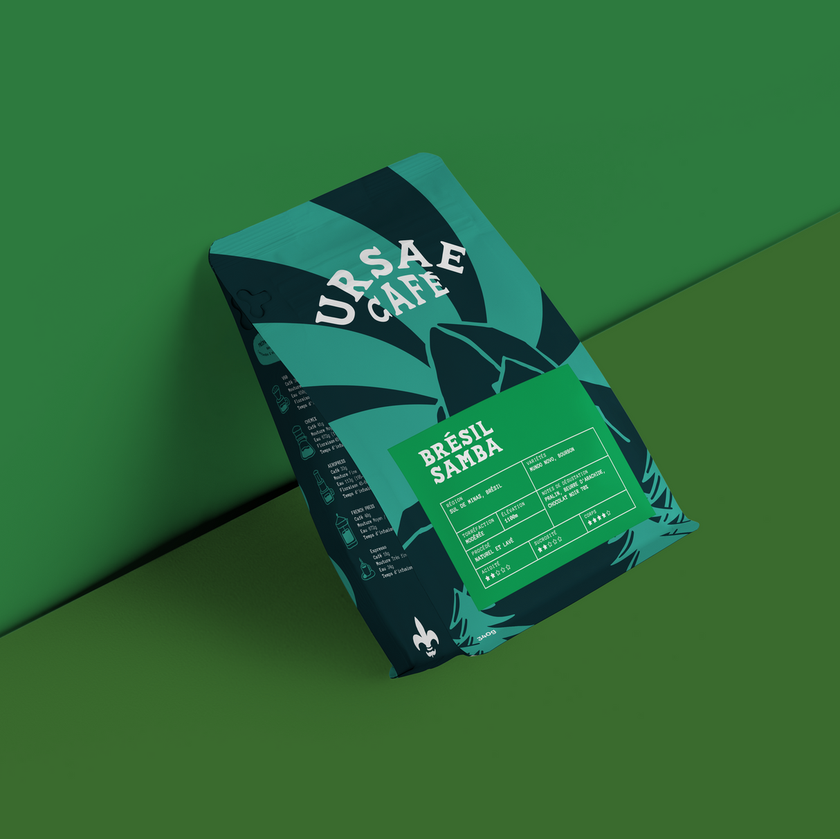 Ursae Brésil Samba — Whole Bean Coffee, Medium Roast, Brazil & Sumatra, Natural Process