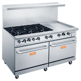 Brika - Cuisinière au gaz avec ronds et plaque