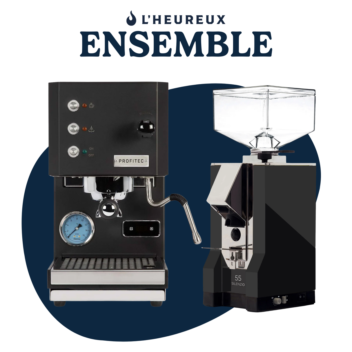 Ensemble Profitec Go Noir & Eureka Silenzio 55 Noir