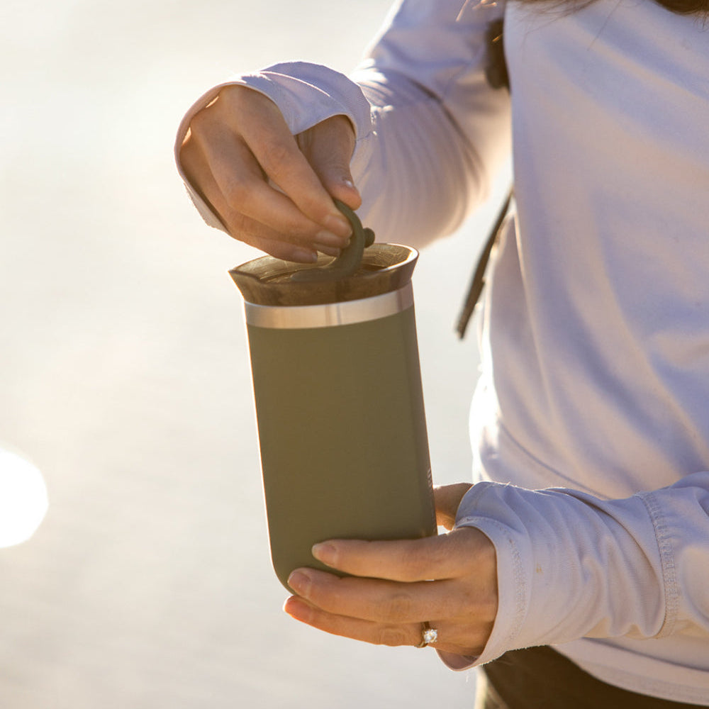 WACACO Octaroma Lungo 300 ml: Stainless Steel Insulated Travel Mug, Leak-Proof Lid