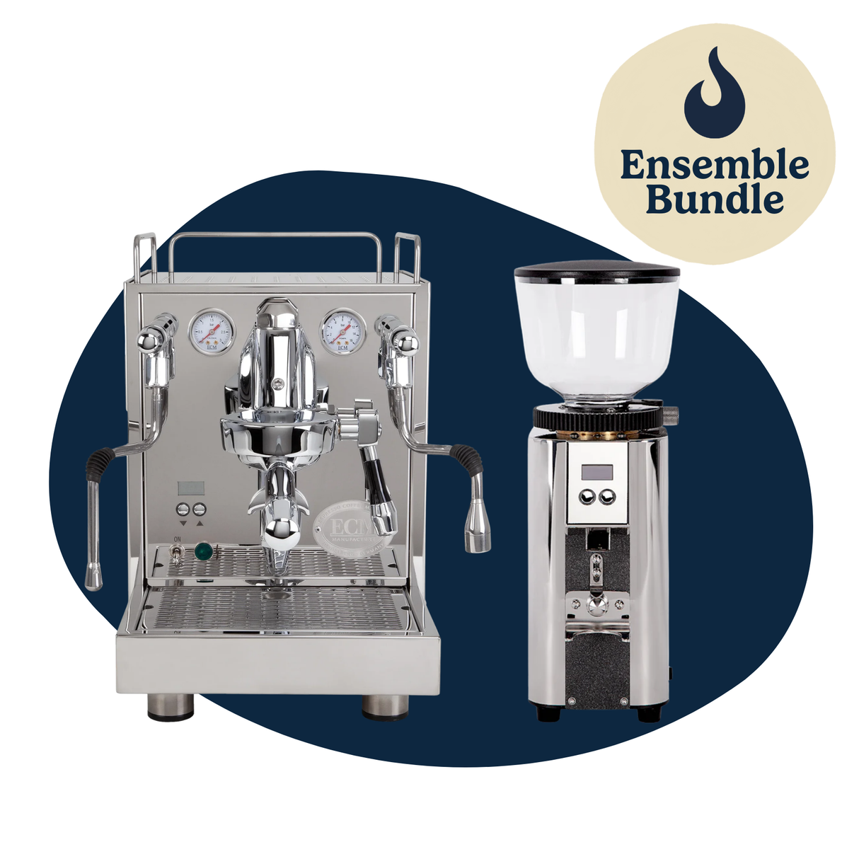 ECM Mechanika Max & C-Automatic 54 Inox Set