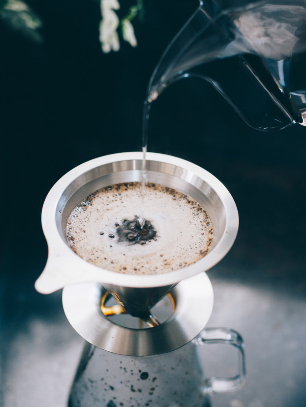 Hario 02 Dual Mesh : infuseur à café en acier inoxydable, double filtre métallique, 1 à 4 tasses