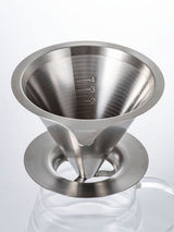Hario 02 Dual Mesh : infuseur à café en acier inoxydable, double filtre métallique, 1 à 4 tasses