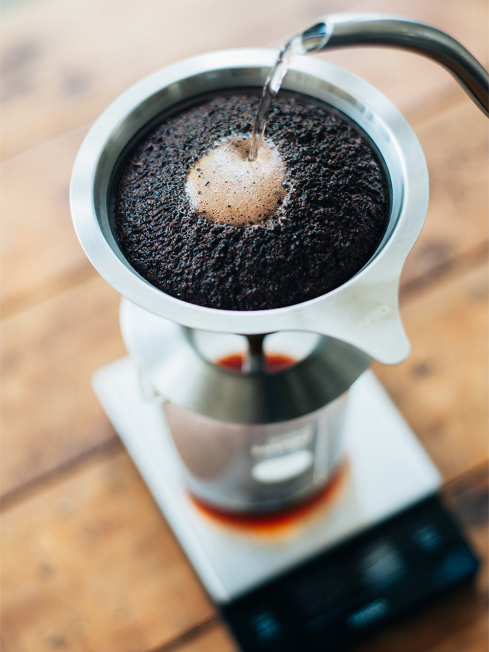 Hario 02 Dual Mesh : infuseur à café en acier inoxydable, double filtre métallique, 1 à 4 tasses