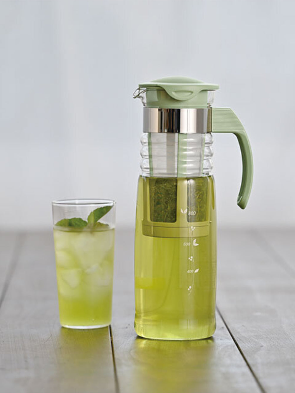 Hario Mizudashi : théière à infusion à froid, 1200 ml, vert fumé