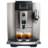 JURA E8 (5e génération) : machine à espresso automatique, broyeur P.A.G.2, 27 spécialités, Sweet Foam