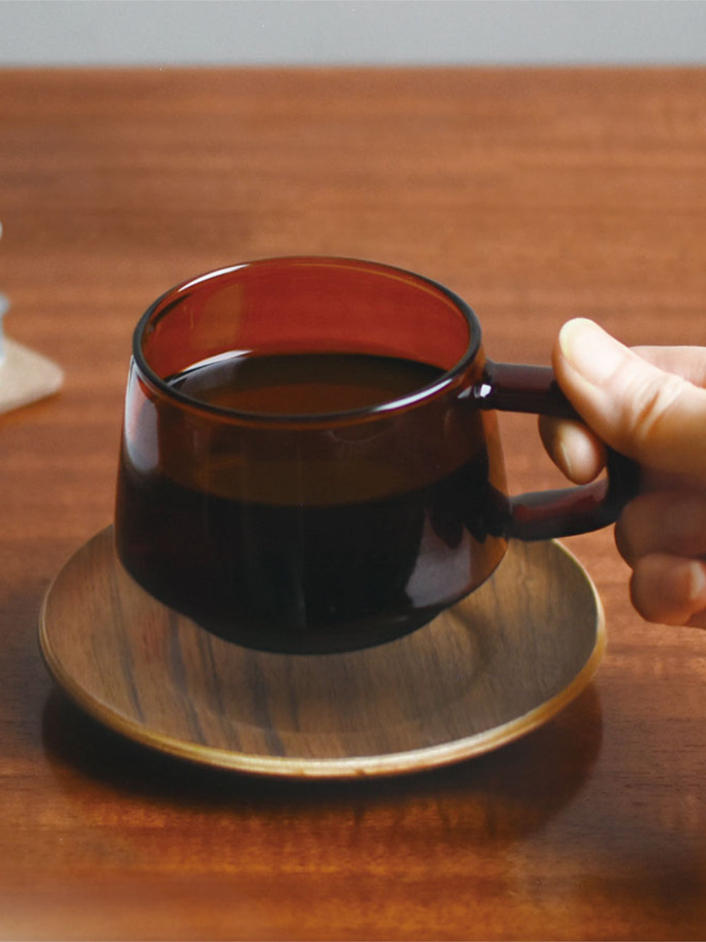 KINTO SEPIA: Amber Glass Cup and Mug, 270ml and 340ml